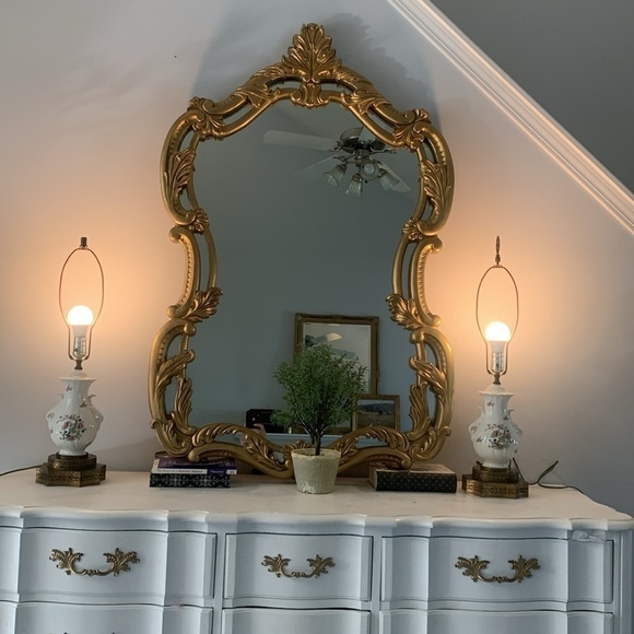 Scarce‎ Vtg Aynsley Pembroke Pattern 15” Handled  Table Lamp set of two pedestal - Picture 1 of 13